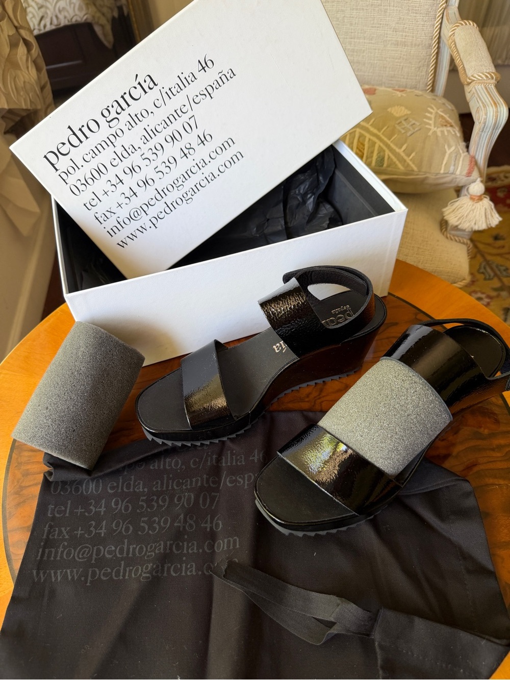 PEDRO GARCIA Fiona made in Spain NWT 
Modern WEDGE SANDAL EU 39 1/2 , US 9M